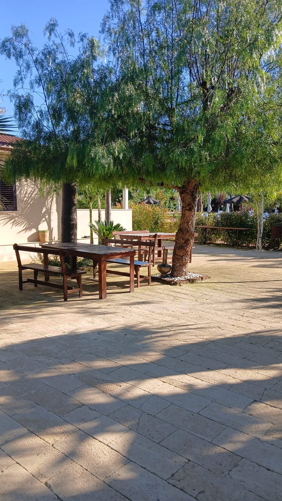 Relais San Giovanni · i tavoli all'ombra del pergolato, Castellaneta (Taranto)